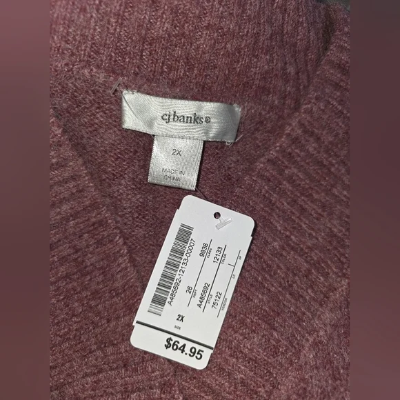 CJ Banks V-neck Sweater Size 2X NWT - Picture 6 of 7